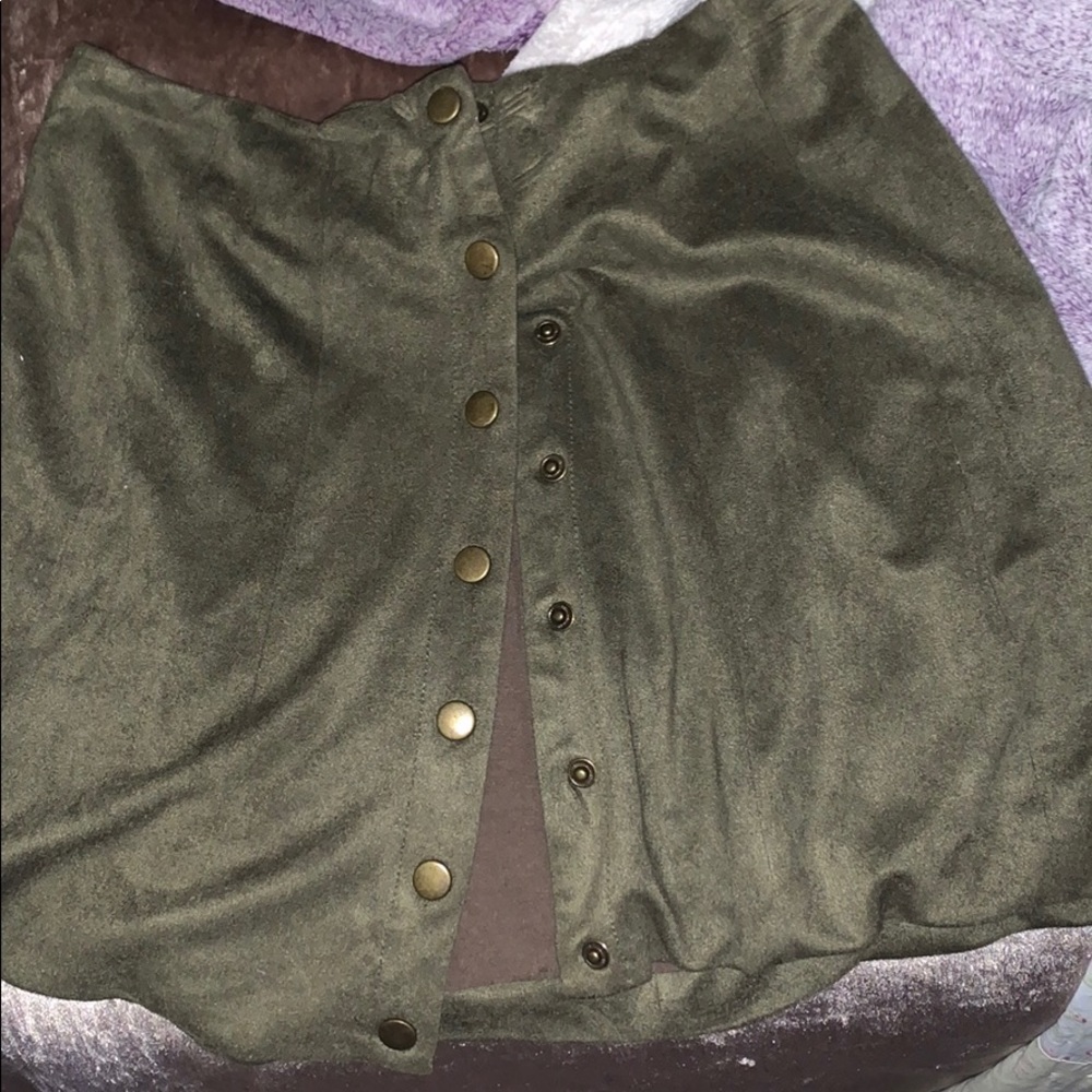 WORN ONCE. Suede skirt